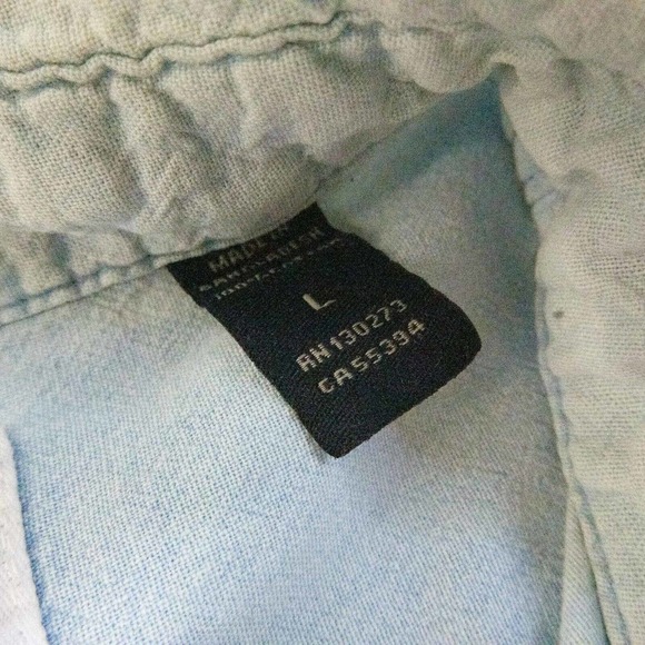 Vintage Wrangler Mens Shirt Large Denim Long Sleeve Button Down 90's - Picture 3 of 11